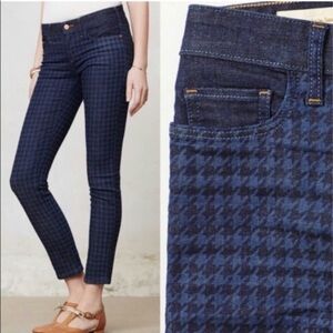 Pilcro and the Letterpress Houndstooth Skinny Jean 29 6 or 8 perfect shape